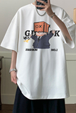 已注册/夏季白色美式文艺短袖T恤男大码体恤打底衫DT7172/P25，男装T恤，电商B316