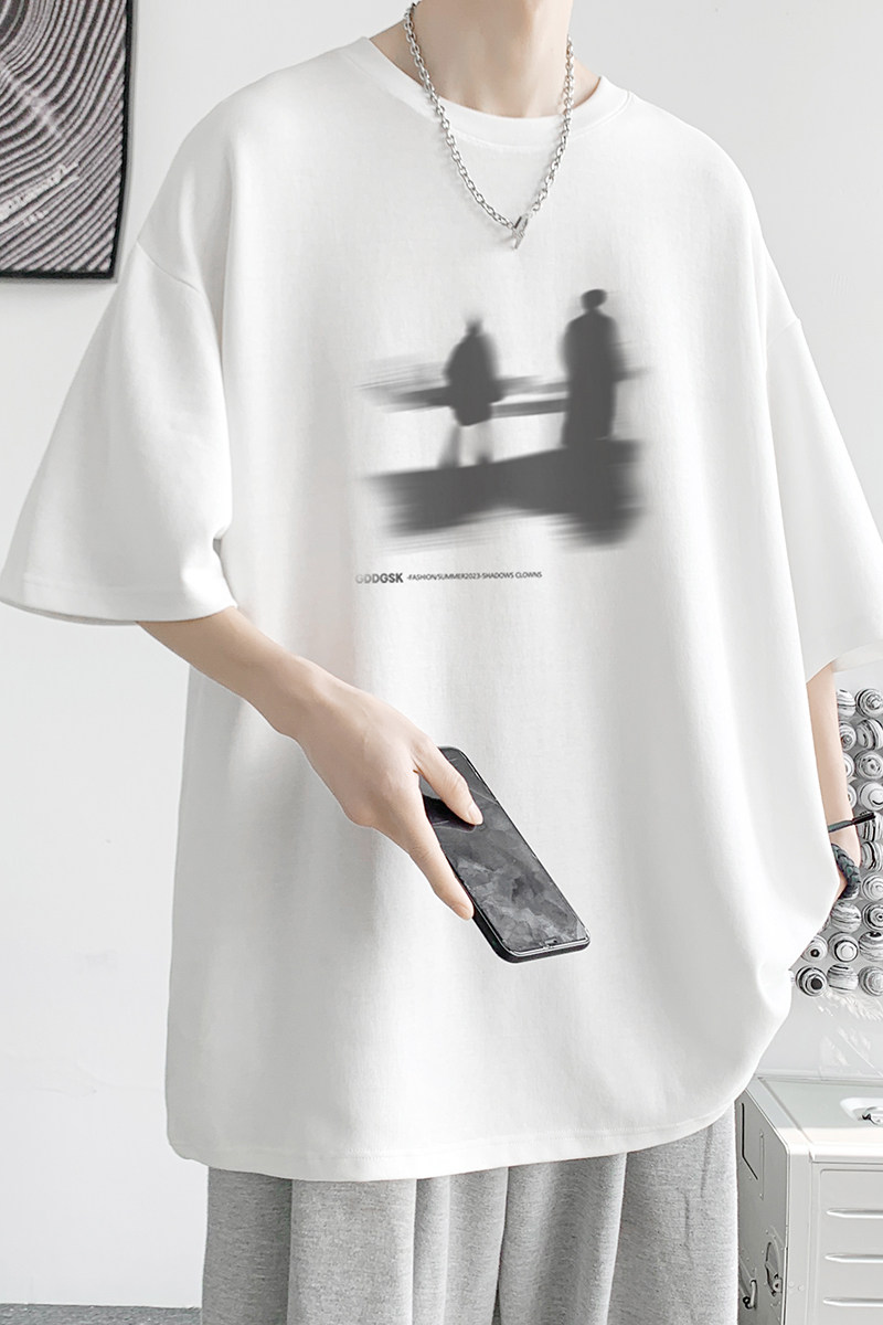 已注册/夏季潮牌印花复古短袖T恤男大码体恤打底衫DT8825/P25,男装T恤,电商B316