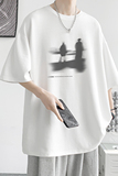 已注册/夏季潮牌印花复古短袖T恤男大码体恤打底衫DT8825/P25，男装T恤，电商B316