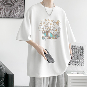 已注册/夏季紫色短袖T恤男健身休闲大码体恤打底衫DT5963/P25图片