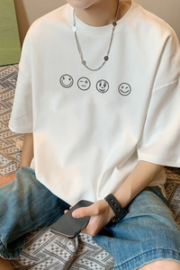 已注册/夏季前后印花运动短袖T恤男大码体恤打底衫DT8351/P25图片