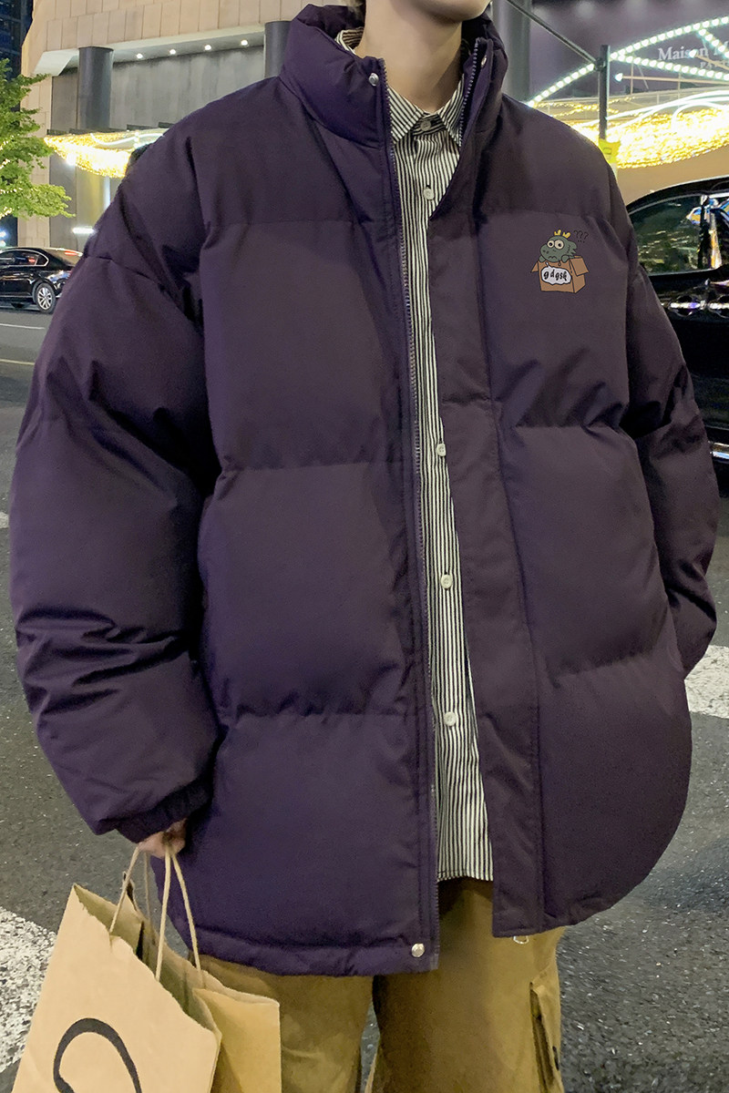 冬季时尚宽松立领面包服男潮羽绒保暖棉衣厚款百搭外套MF9614/P90,男装棉衣,电商B316