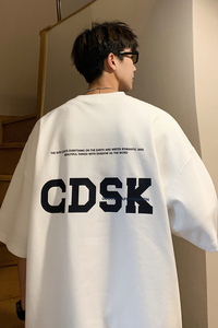 已注册/夏季圆领港风纯棉短袖T恤男情侣体恤打底衫DT5336/P25图片
