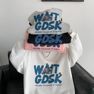 已注册/春季新大码圆领卫衣男T恤港风外套 WY9368/P35加绒P40图片