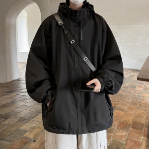 秋冬季潮牌休闲冲锋衣男宽松朋克风连帽夹克外套 JK6869/P100图片