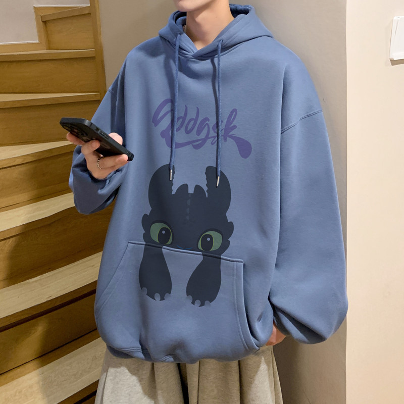 已注册/秋季连帽卫衣男青年日系大码宽松外套潮WY9383/P45加绒P50,男装卫衣,电商B316