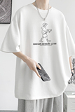 已注册/夏季人物字母印花短袖T恤男宽松体恤打底衫DT2010/P25，男装T恤，电商B316