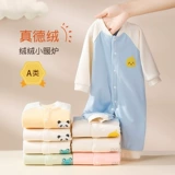 Детская пижама для новорожденных, детский комплект, флисовый удерживающий тепло комбинезон, осеннее термобелье, весеннее боди