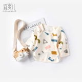 Детский хлопковый осенний лонгслив для новорожденных, 0-3 мес.