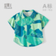 女童花衬衫 儿童衣服夏天宝宝短袖 2026新款 夏装 上衣衬衣潮男童衬衫