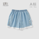 小女孩夏季 女童短裤 轻薄休闲裤 中小童宝宝新款 子 裤 纯棉软牛仔