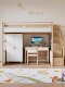 阿呆儿童上下床双层床加粗高架床男女孩高低子母床卧室上床下柜桌