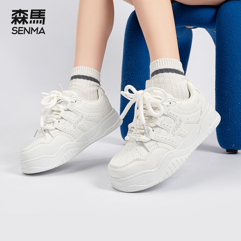 森马小白鞋女款2026新款今年流行爆款情侣鞋百搭学生厚底休闲板鞋