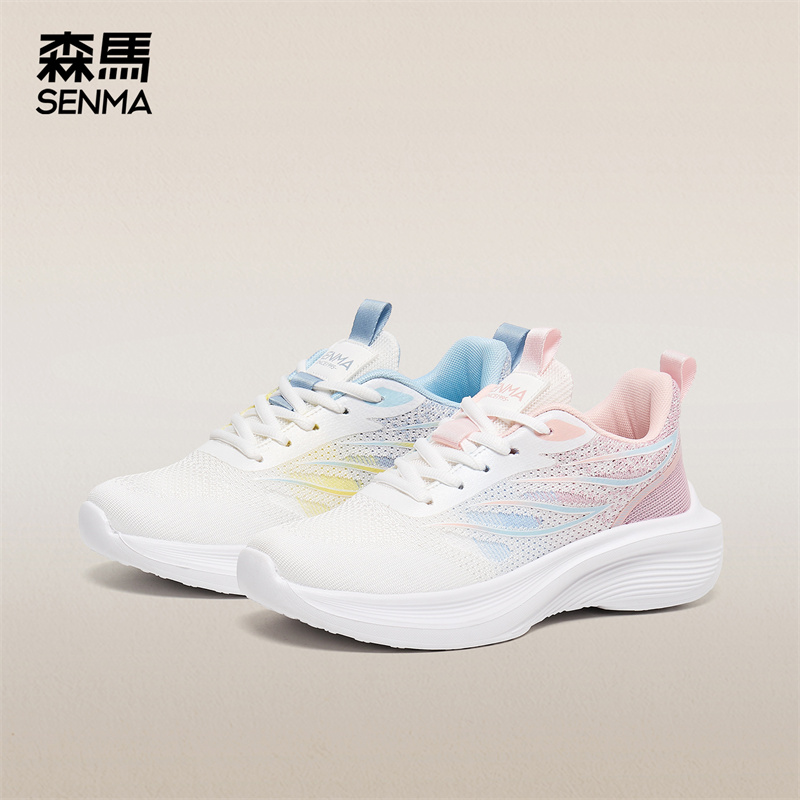 森马网面透气运动鞋女夏薄款2025新款减震跑步轻便软底超轻跑步鞋
