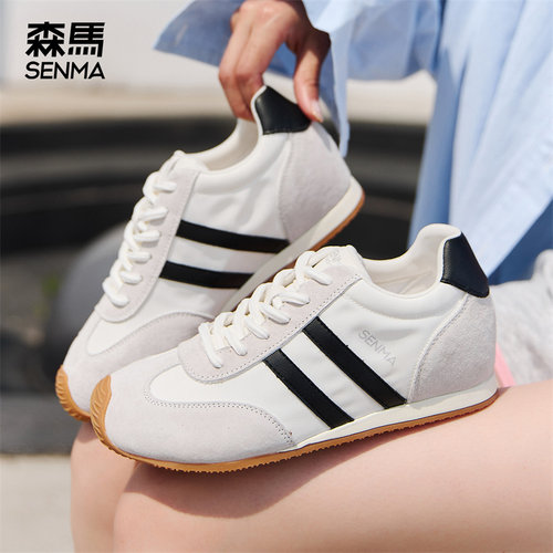 森马德训鞋女内增高休闲鞋