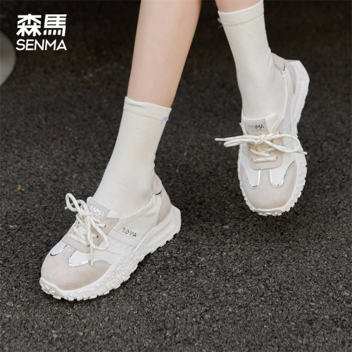 森马浅口德训鞋女透气阿甘鞋