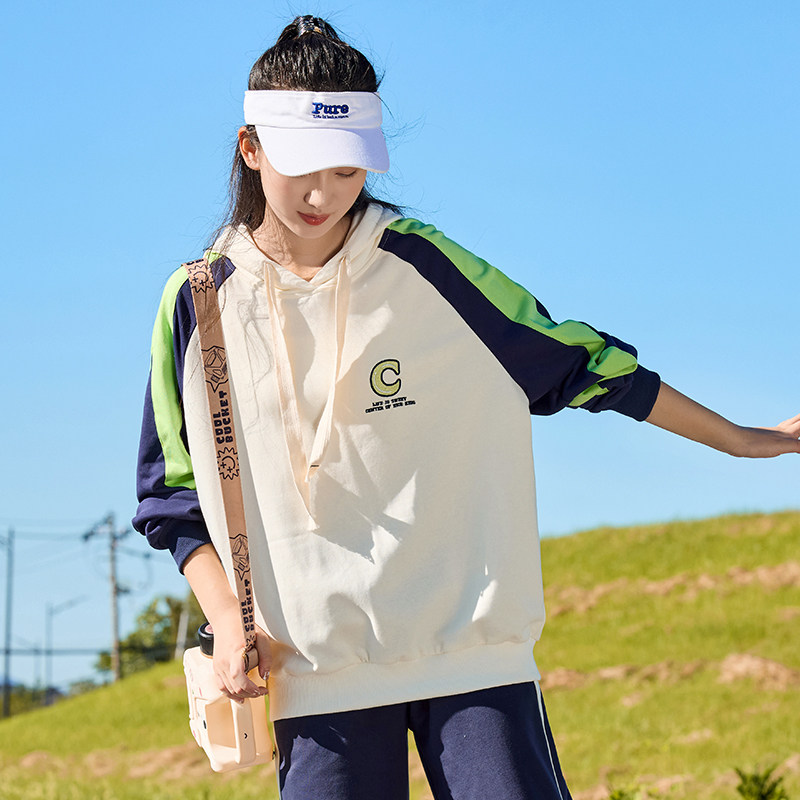 卫衣秋冬长袖初中女生连帽少女秋装2025新品大童休闲运动T恤上衣