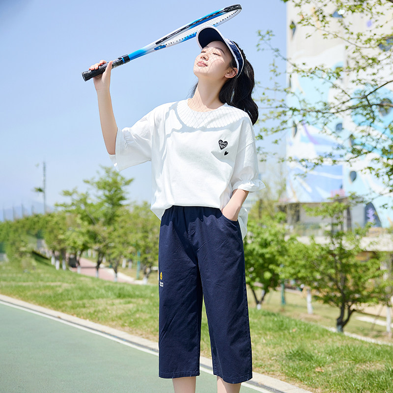 少女休闲纯棉套装夏季大童