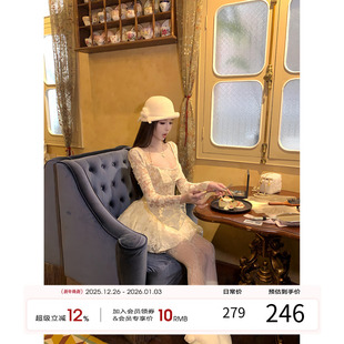 小众连衣裙E25Q10477 气质显瘦法式 天鹅er 织梦天鹅