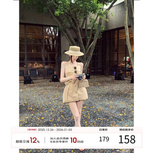 休闲风衣无袖 天鹅er 显瘦气质时尚 格调 连衣裙E25Q2561 经典