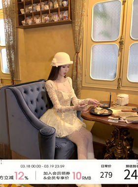 天鹅er 【织梦天鹅】气质显瘦法式小众连衣裙E25Q10477