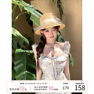 甜美碎花时尚 天鹅er 法式 夏季 连衣裙E26Q20146 爱神花海