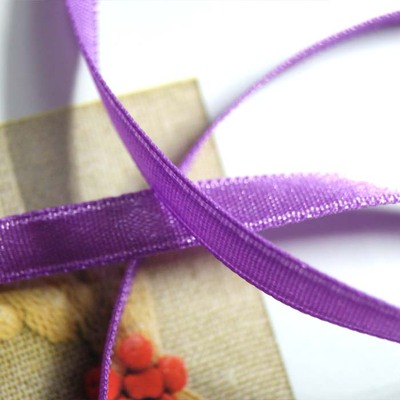 7mm缎带色丁带紫色织带礼品包装带布带Diy的手工服装辅料