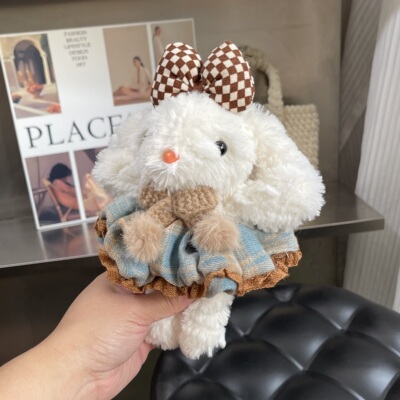 优质毛绒垂耳兔美拉德包挂件
