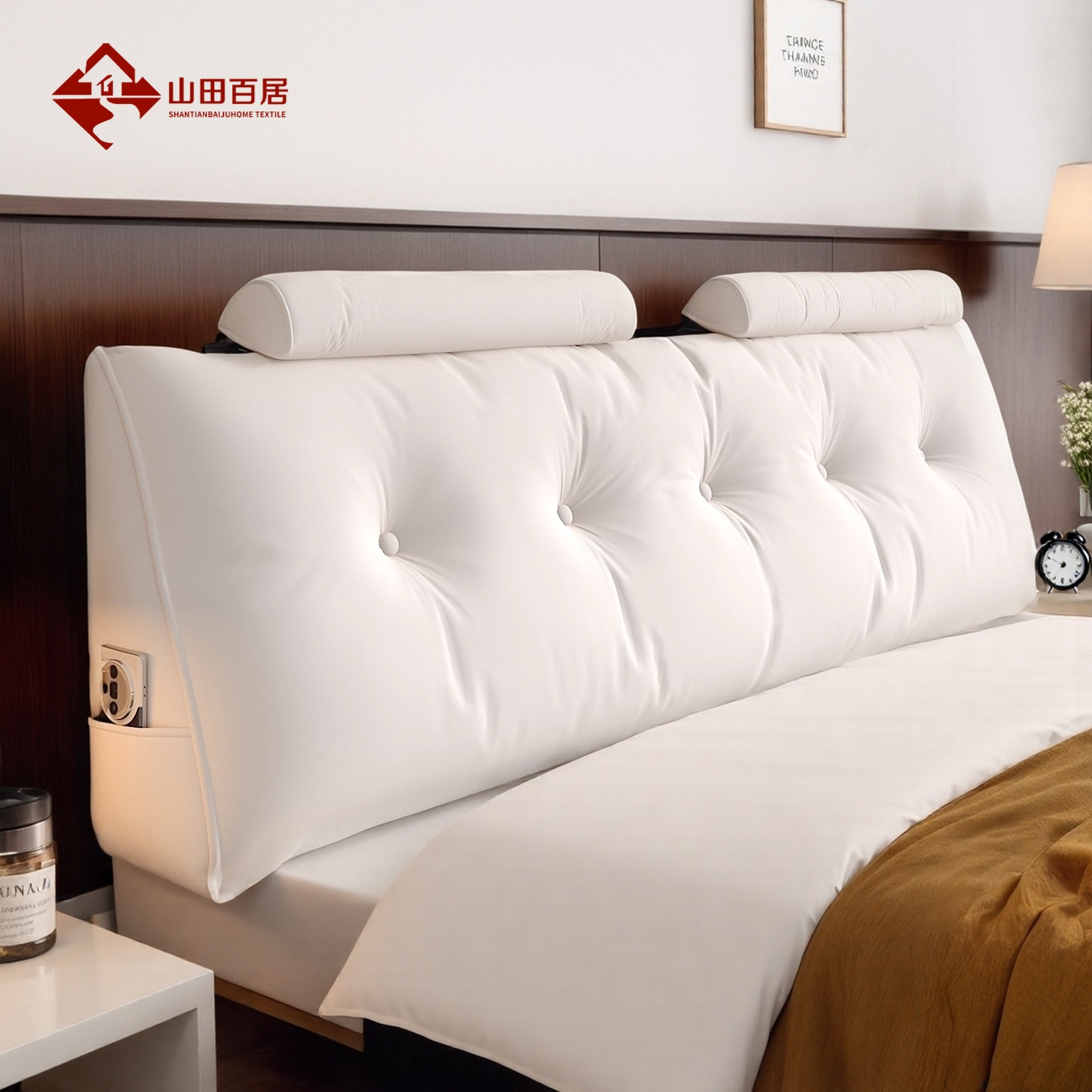 床头软包靠背垫2025新款榻榻米无床头靠垫三角床上大靠枕沙发背靠
