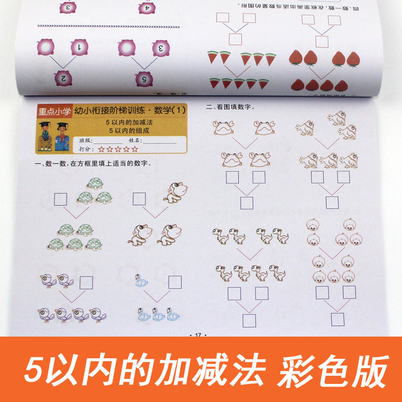5以内的加减法 幼小衔接阶梯训练儿童数学题1 幼儿园一日一练分解与