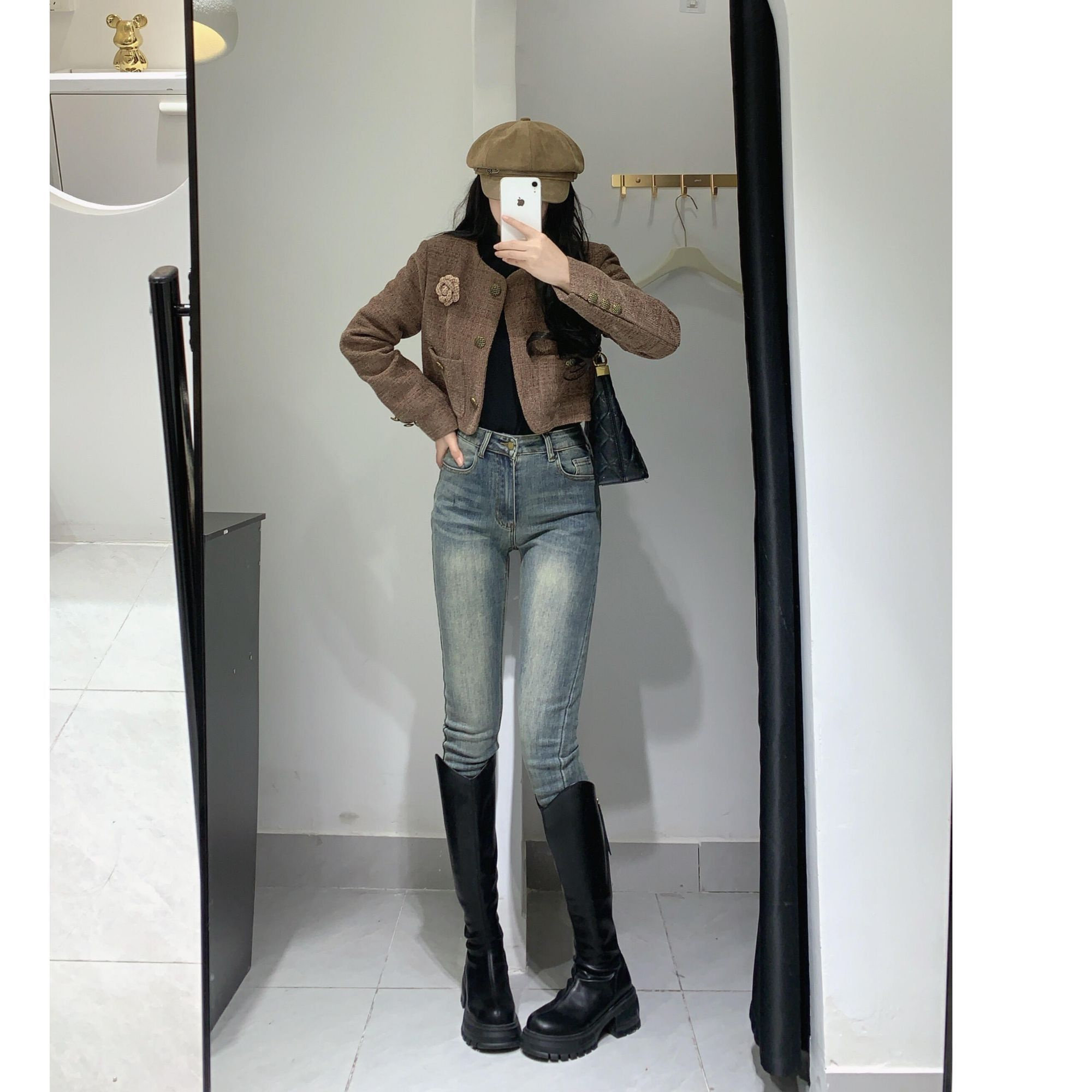 低腰紧身牛仔裤女韩版2026早春新款显瘦提臀弹力铅笔九分小脚裤子,女装/女士精品,牛仔裤,淘宝优惠券,粉丝福利购,淘宝优惠卷