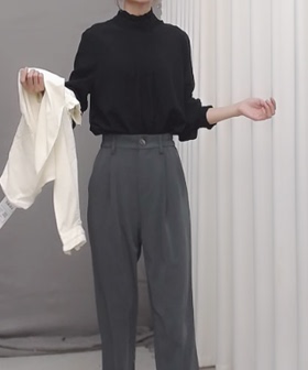 时尚淑女宫廷风黑色高领衬衣上衣18075