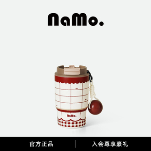 小红花系列保温杯吸管不锈钢保热杯编绳随行咖啡杯双饮水杯 纳茉