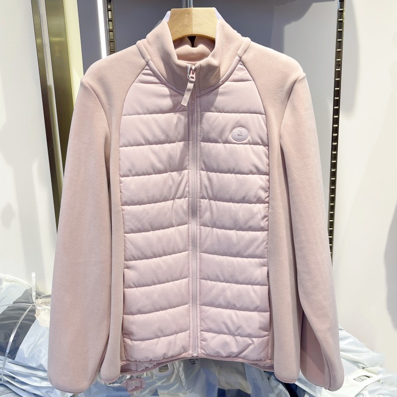 猫有范8801男女士云感气绒服羊毛蚕丝立领外套拉链外穿保暖衣桔也