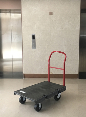 乐柏美FG440100手推车Rubbermaid工厂加厚塑料重型可折叠平板推车