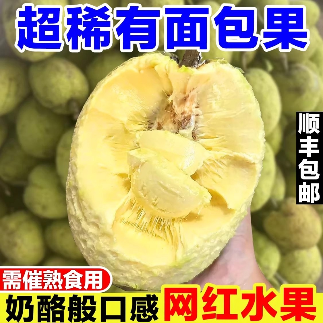 网红面包果新鲜当季现摘面包树果实罕见稀有热带水果猴面包果鲜果