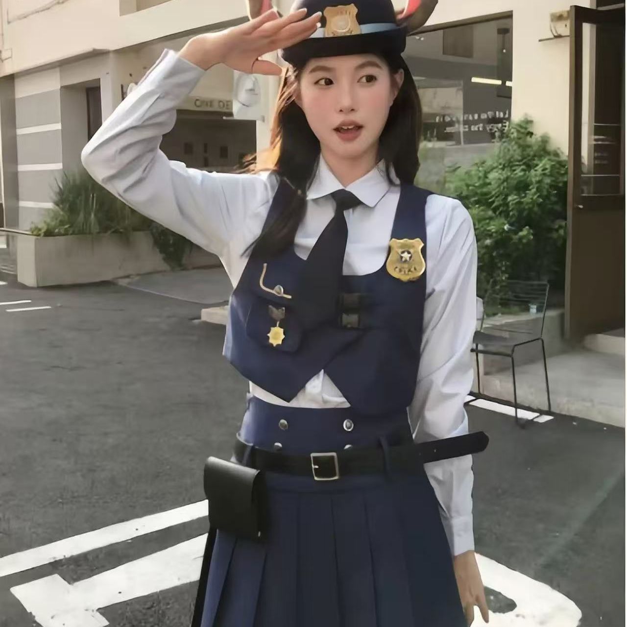 疯狂动物环球影城穿搭朱迪兔子警官cos衣服成人公主裙女款