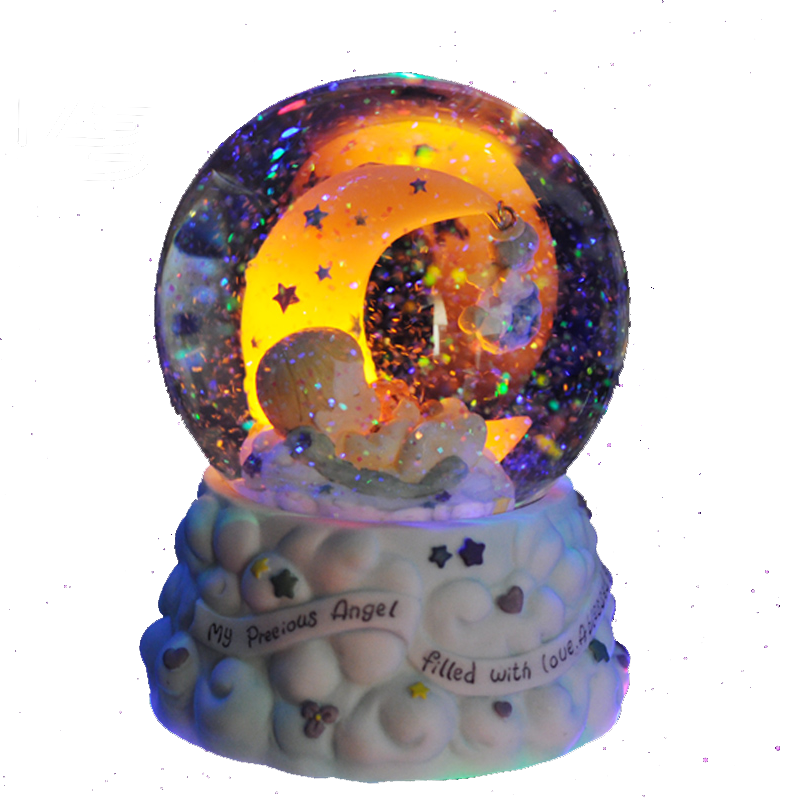 发光飘雪治愈水晶球情人生日礼物