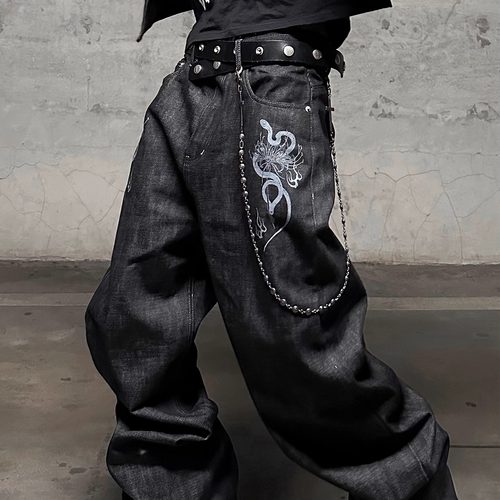 【范丞丞同款】ROLLING MONEY 25SS蛇骨异形重磅冈山丹宁赤耳原牛