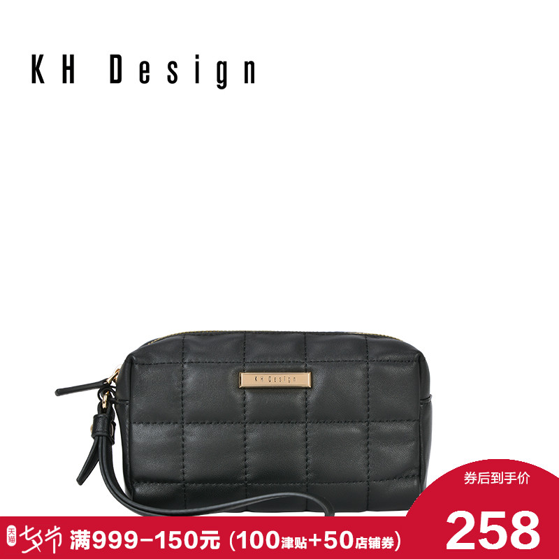 KH DesignÃ÷ÖÎÅ®°ü2018пîÇ®°üÕæÆ¤ÊÖ×¥°üʱÉÐÁâ¸ñÑòƤÊÖÄðü