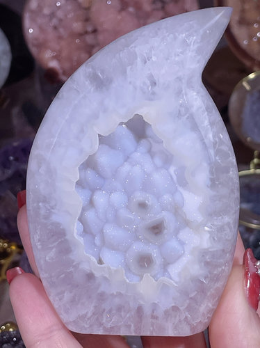 干净无共生～雪景蓝色牙软 全抛桃子 高9.4cm