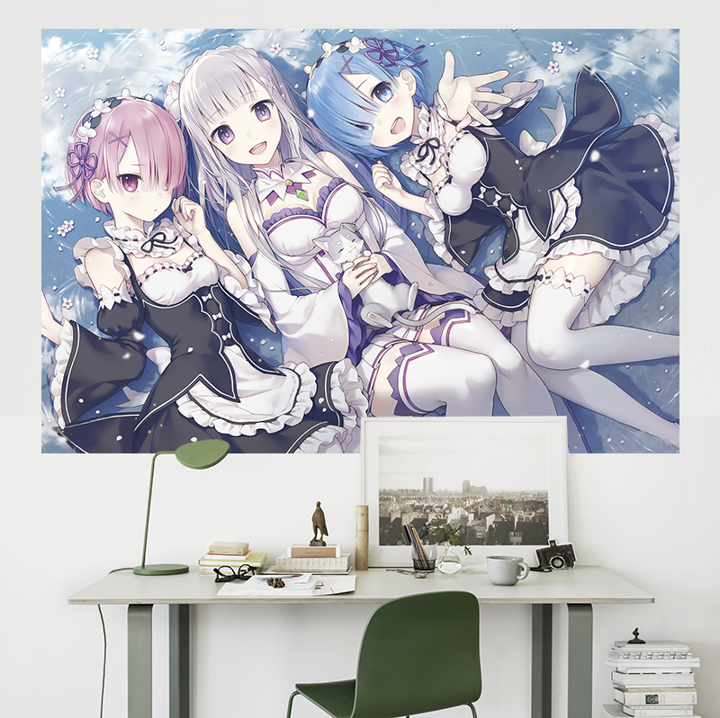 re从零开始的异世界生活2雷姆拉姆艾米莉亚二次元动漫海报纸墙贴