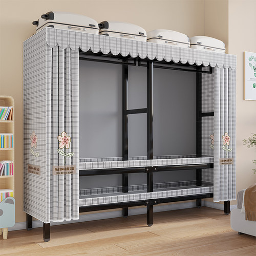 免安装折叠全钢架结构简易布衣柜