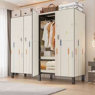布衣柜卧室家用免安装简易出租房组装折叠全钢架加粗加厚结实耐用
