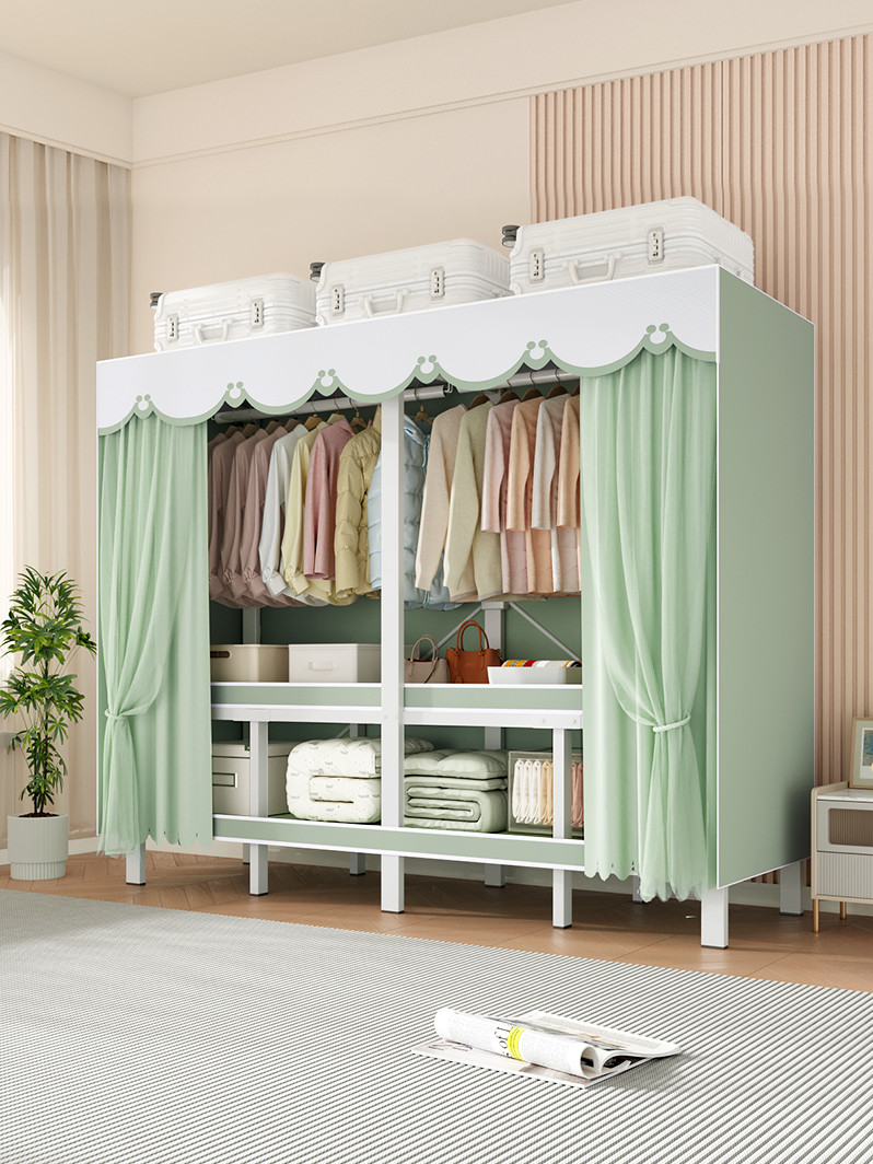 免安装折叠衣柜家用卧室简易布衣柜加粗结实耐用租房用衣橱收纳柜