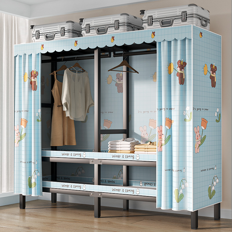 免安装衣柜家用卧室折叠简易布衣柜出租房耐用小户型2025新款衣橱