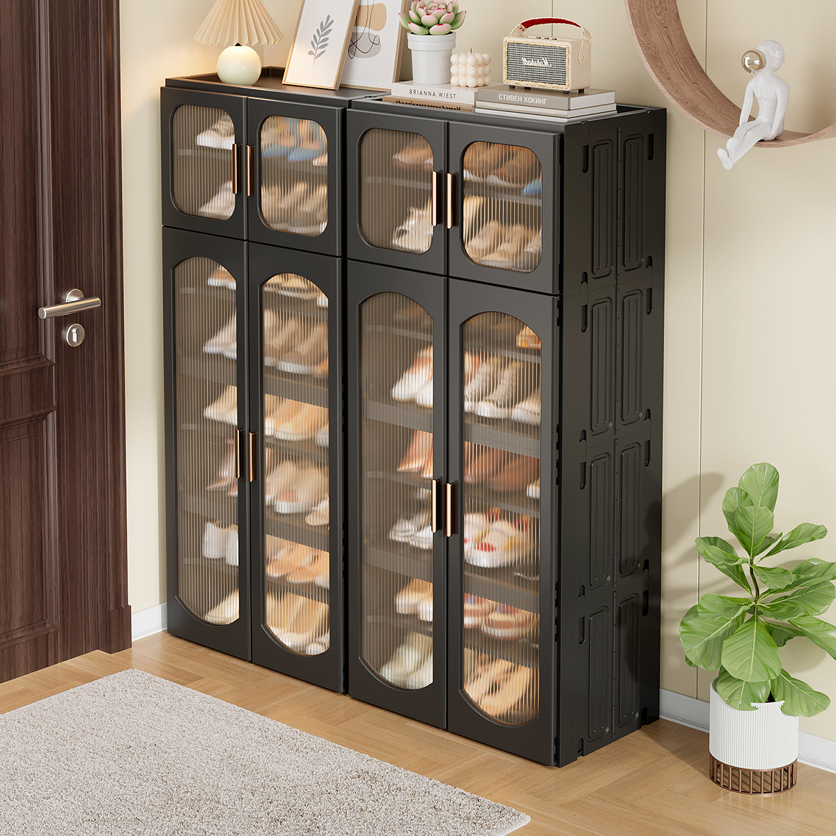 2025新款爆款鞋柜家用入户门玄关阳台高档一体靠墙多功能收纳柜,住宅家具,鞋柜,淘宝优惠券,粉丝福利购,淘宝优惠卷