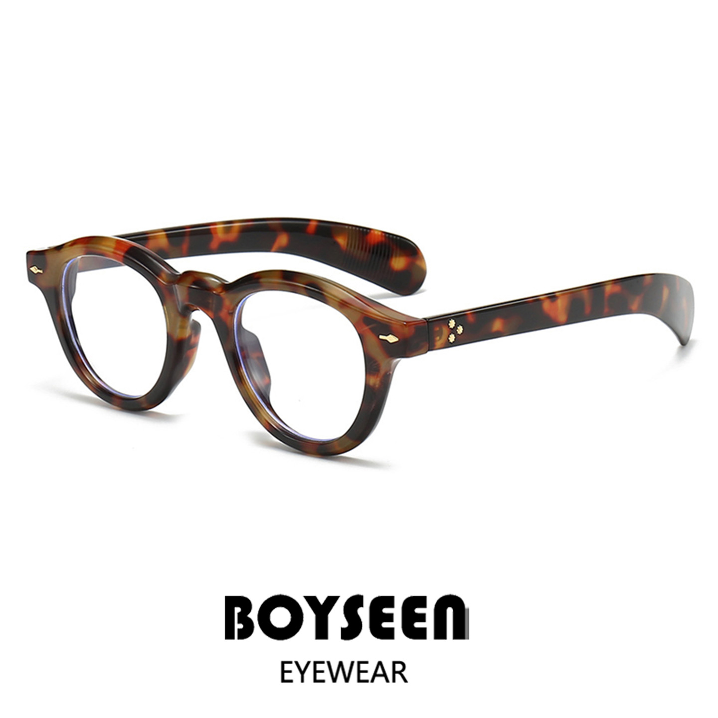 日系茶灰框防蓝光眼镜框可配近视