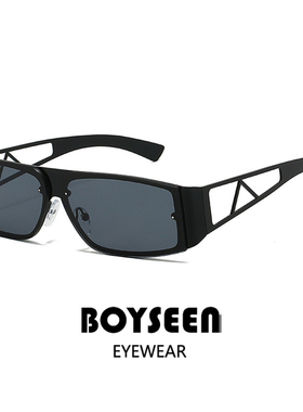 超窄框赛博金属前卫墨镜