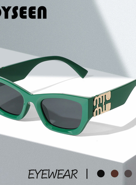 欧美新款时尚防晒猫眼太阳眼镜m字母潮流高级感街拍墨镜女遮阳镜